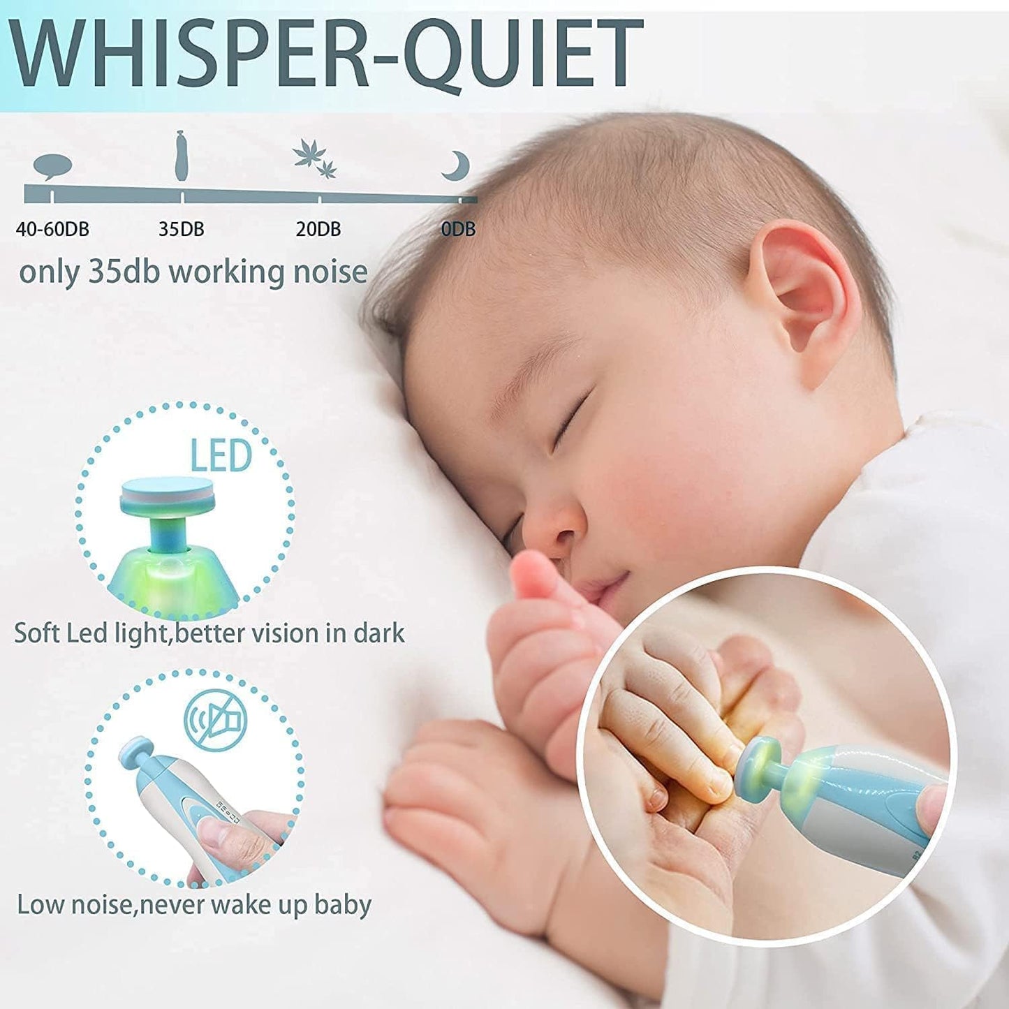 Premium LED Baby Nail Trimmer Kit